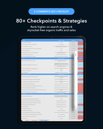 E-commerce SEO Checklist