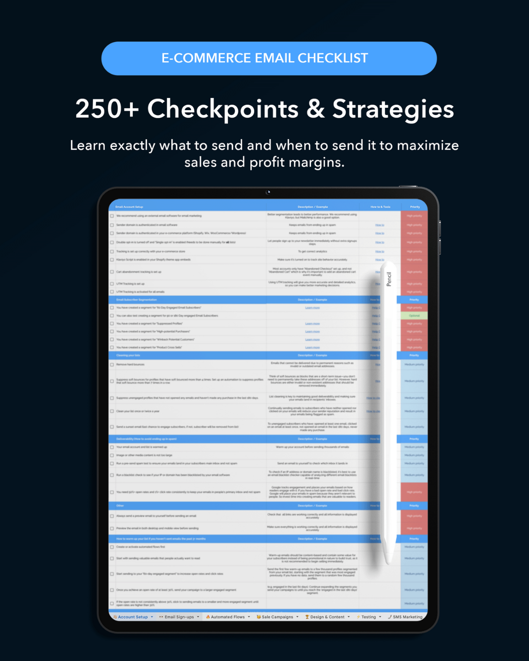 E-commerce Email Marketing Checklist