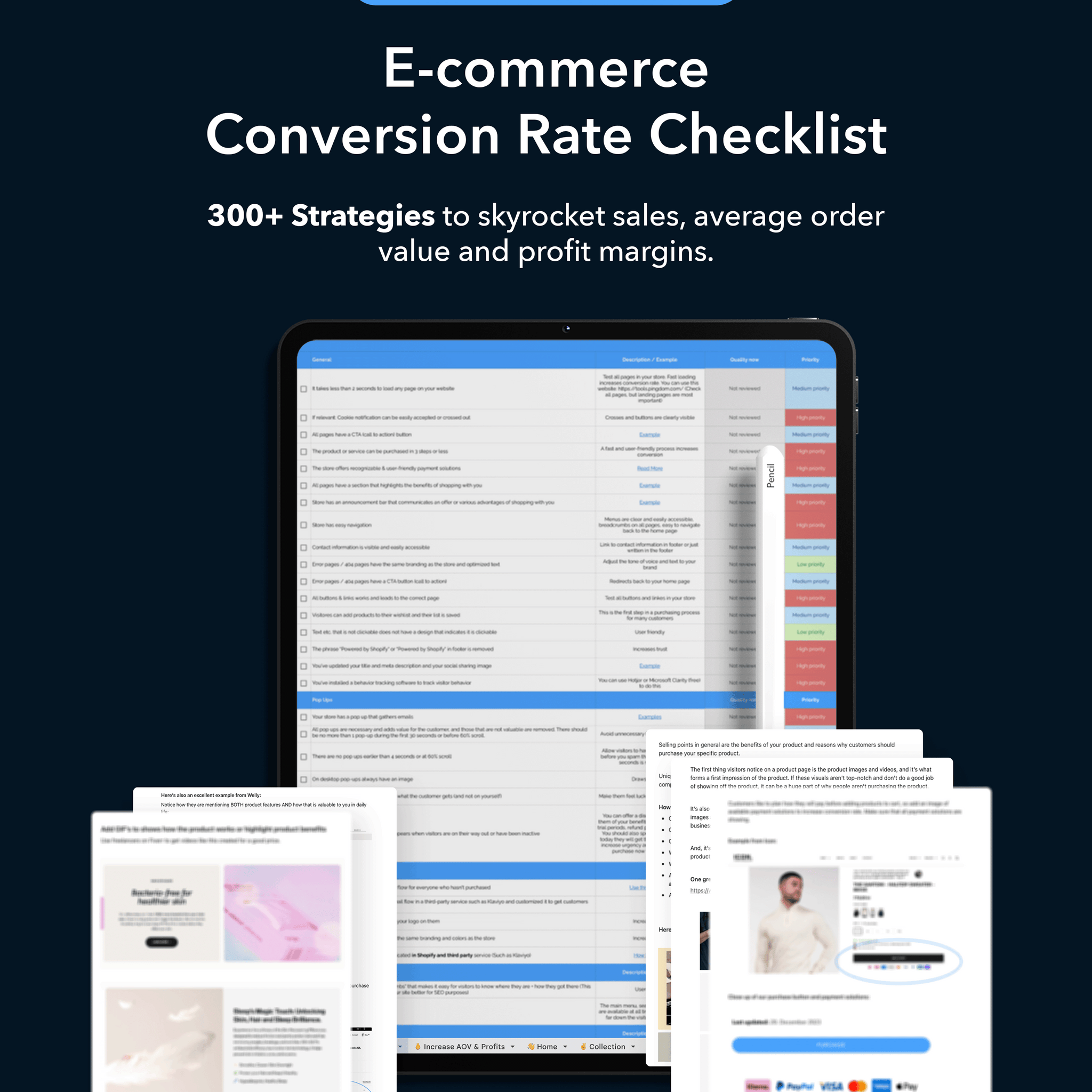 E-commerce Sales and Conversion Rate Checklist
