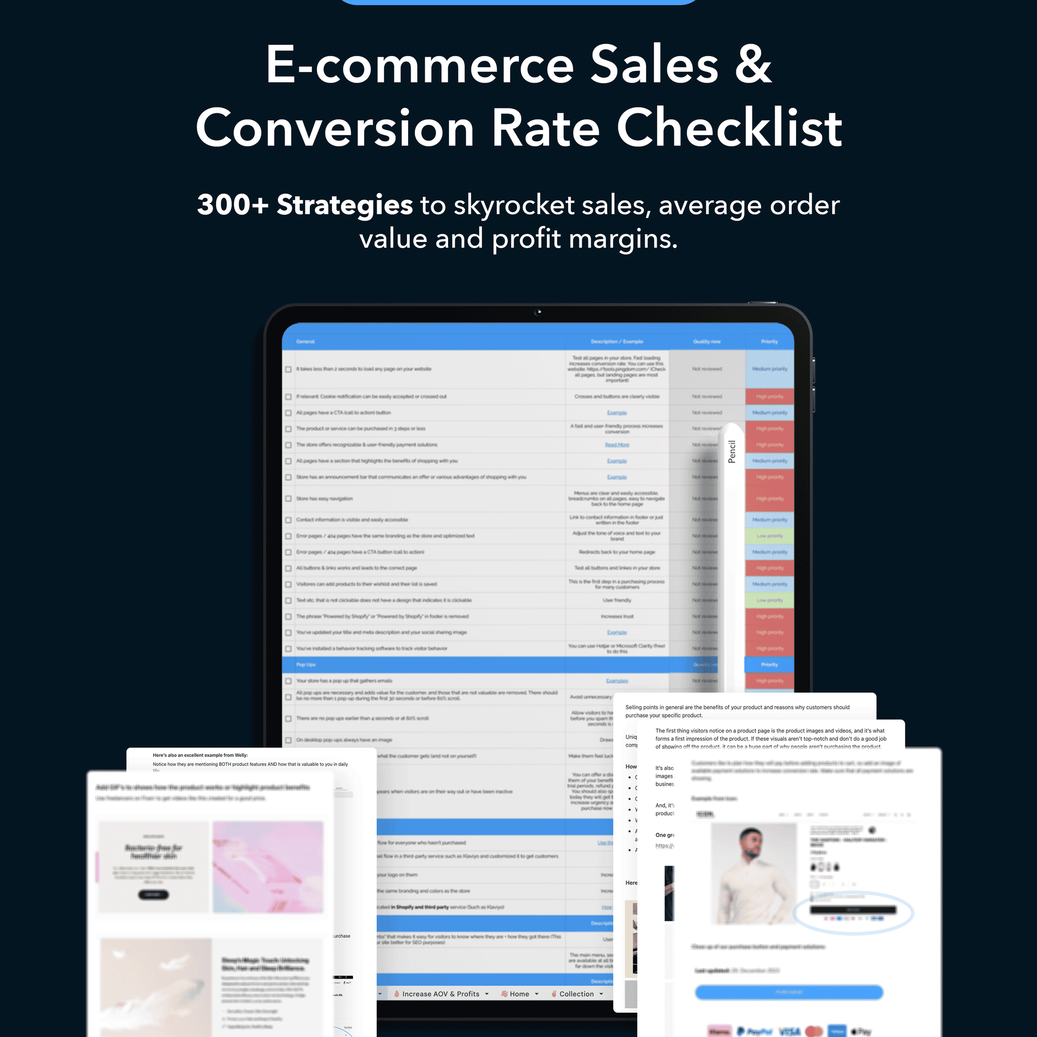 E-commerce Sales and Conversion Rate Checklist