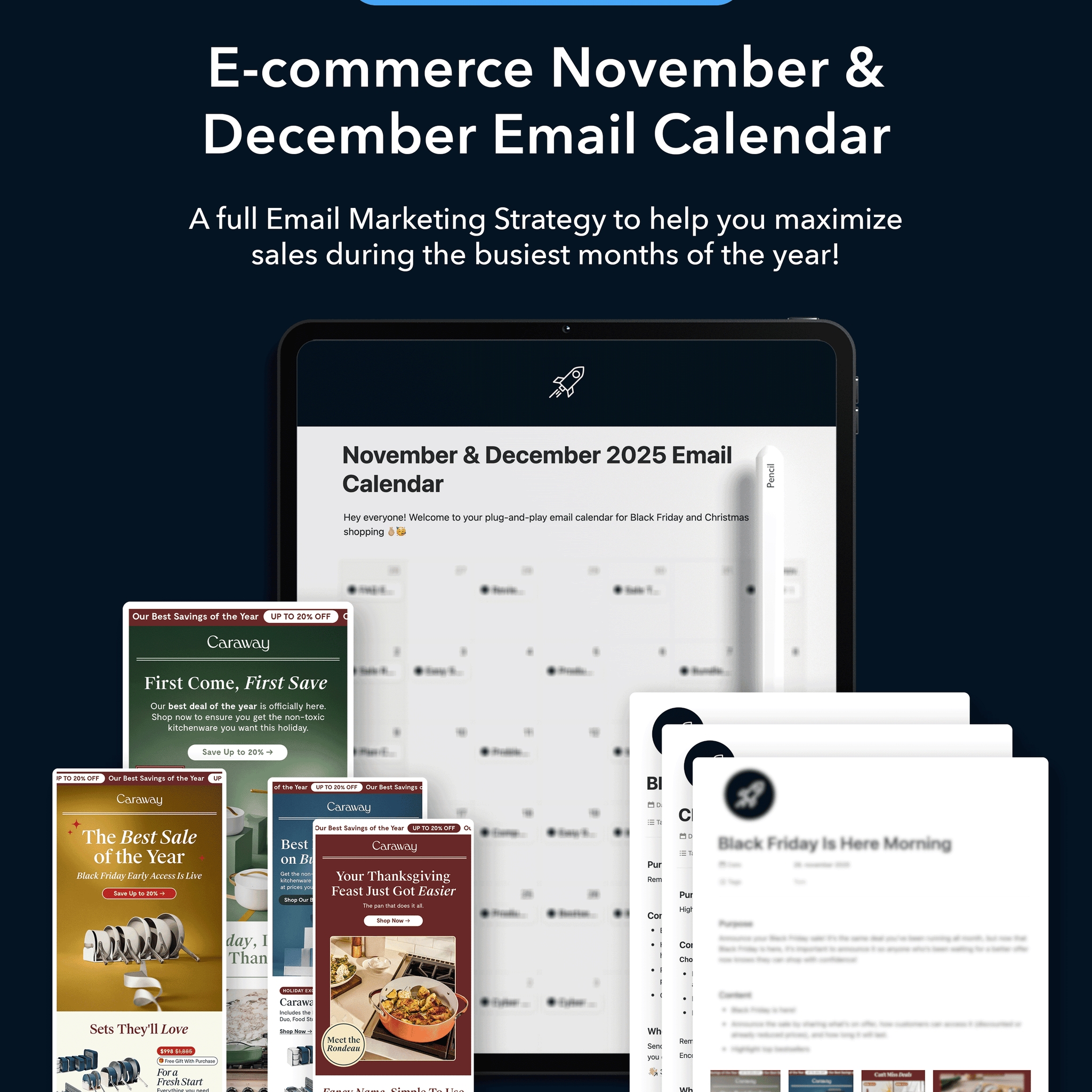 November & December Email Calendar